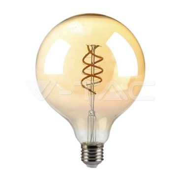 LED Крушка - 6W Filament E27 G125 Амбър 1800К - rZ commerce LED Крушка - 6W Filament E27 G125 Амбър 1800К