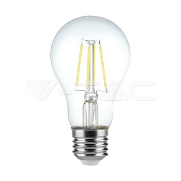 LED Крушка 4W Filament E27 A60 Прозрачно Покритие 6400K - rZ commerce LED Крушка 4W Filament E27 A60 Прозрачно Покритие 6400K
