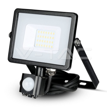 20W LED Прожектор Със Сензор SAMSUNG ЧИП Черно Тяло 4000К