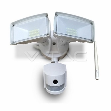 18W LED Прожектор С WIFI Сензор Камера Бял 6000К