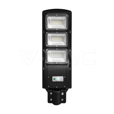 12W LED Соларна Улична Лампа Пластик 6000K Черно Тяло