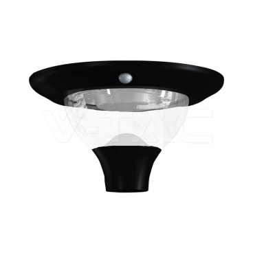 15W LED Соларна Градинско Тяло За Колче 12000mAh 3.2V CCT: 3IN1 Черно Тяло