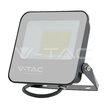 50W LED Прожектор 4000K Черно Тяло Сиво Стъкло 160lm/W 5год. Гаранция
