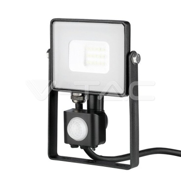 10W LED Прожектор Със Сензор SAMSUNG ЧИП Черно Тяло 4000K