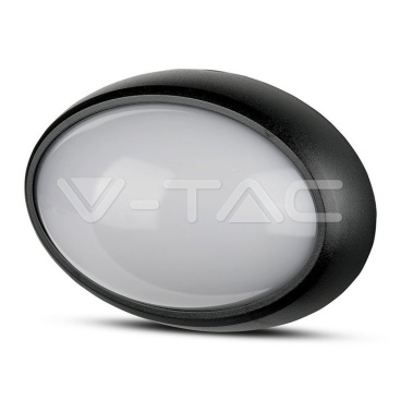 12W LED Овално Тяло Външен Монтаж Черно Тяло IP54 6000K