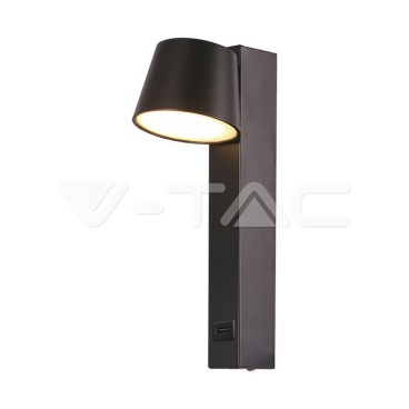 LED аплик 8W с USB 3000k 900lmm черно - rZ commerce LED аплик 8W с USB 3000k 900lmm черно