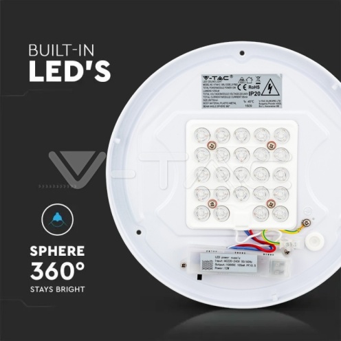 12W LED Плафон Звезди Ф300 3в1 Сменяем Спектър - изглед 3 - rZ commerce 12W LED Плафон Звезди Ф300 3в1 Сменяем Спектър - изглед 3