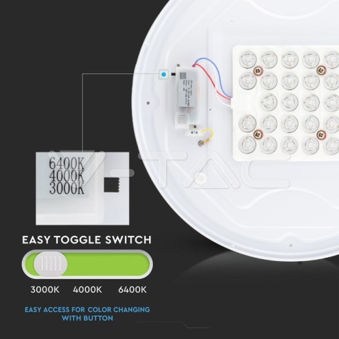 12W LED Плафон Звезди Ф300 3в1 Сменяем Спектър - изглед 5 - rZ commerce 12W LED Плафон Звезди Ф300 3в1 Сменяем Спектър - изглед 5