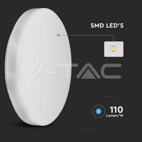 25W LED Плафон SAMSUNG CHIP Frameless Кръг 6400K IP44 120LM/W - изглед 4