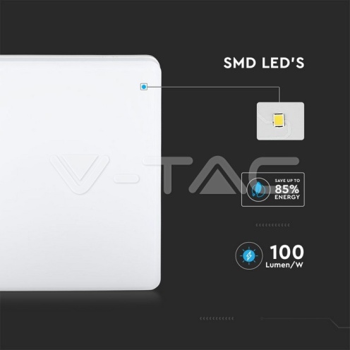 15W LED Плаофн SAMSUNG CHIP Frameless Квадрат 3000K IP44 120LM/W - изглед 7