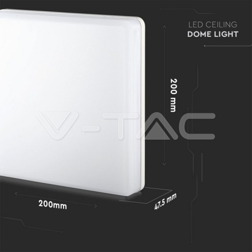 15W LED Плаофн SAMSUNG CHIP Frameless Квадрат 3000K IP44 120LM/W - изглед 9