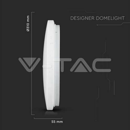 18W LED Плафон Звезди Ф300 3в1 Сменяем Спектър - изглед 4