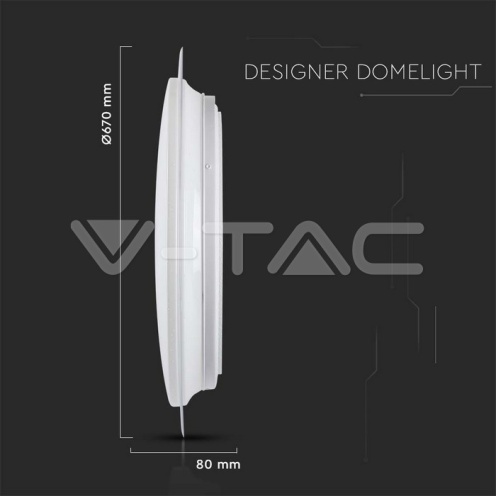 36W-72W-36W LED Плафон С Дистанционно Димиращ Ринг Ф670 - изглед 3