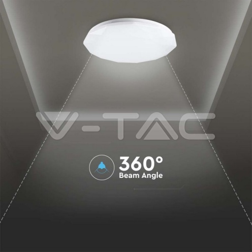 40W LED Плафон С Дистанционно 3в1 Диаманд Ф350 - изглед 9