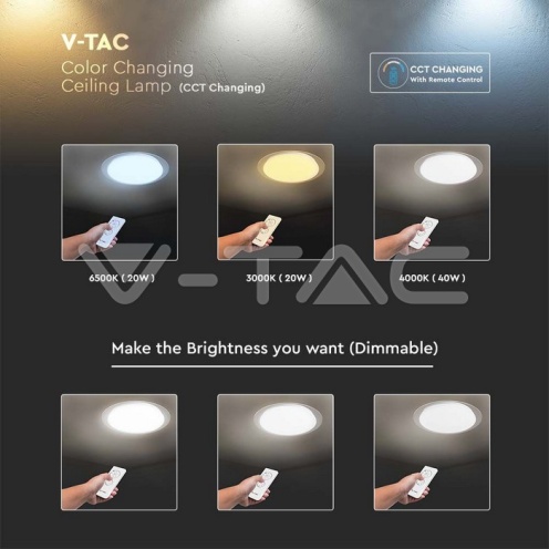 20W-40W-20W LED Плафон С Дистанционно Сменяем Сп. Ринг Ф400 - изглед 5 - rZ commerce 20W-40W-20W LED Плафон С Дистанционно Сменяем Сп. Ринг Ф400 - изглед 5