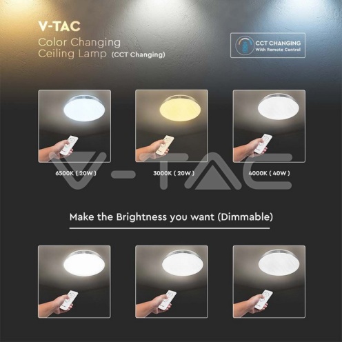40W LED Плафон С Дистанционно Сменяем Сп. Вълни - изглед 3 - rZ commerce 40W LED Плафон С Дистанционно Сменяем Сп. Вълни - изглед 3
