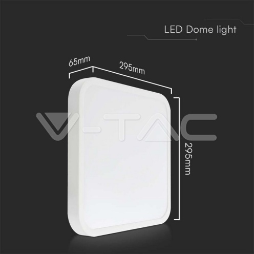 24W LED Плафон SAMSUNG Чип 6500K Квадрат Бяла Рамка IP44 - изглед 6 - rZ commerce 24W LED Плафон SAMSUNG Чип 6500K Квадрат Бяла Рамка IP44 - изглед 6