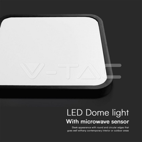 36W LED Плафон Сензор SAMSUNG Чип 4000K Квадрат Черна Рамка IP44 - изглед 8 - rZ commerce 36W LED Плафон Сензор SAMSUNG Чип 4000K Квадрат Черна Рамка IP44 - изглед 8