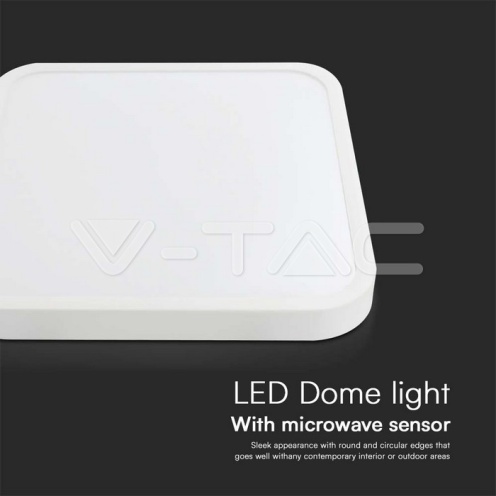 36W LED Плафон Сензор SAMSUNG Чип 4000K Квадрат Бяла Рамка IP44 - изглед 7 - rZ commerce 36W LED Плафон Сензор SAMSUNG Чип 4000K Квадрат Бяла Рамка IP44 - изглед 7