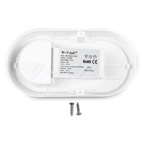 8W Плафониера Овал Бяло Тяло 3000К IP54 - изглед 10 - rZ commerce 8W Плафониера Овал Бяло Тяло 3000К IP54 - изглед 10