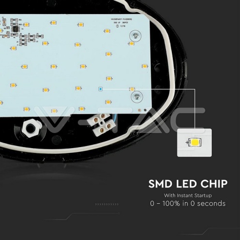 12W LED Овално Тяло Външен Монтаж Черно Тяло IP54 6000K - изглед 12 - rZ commerce 12W LED Овално Тяло Външен Монтаж Черно Тяло IP54 6000K - изглед 12