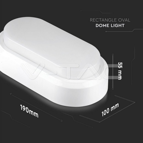 8W Плафониера Овал Бяло Тяло 3000К IP54 - изглед 3 - rZ commerce 8W Плафониера Овал Бяло Тяло 3000К IP54 - изглед 3