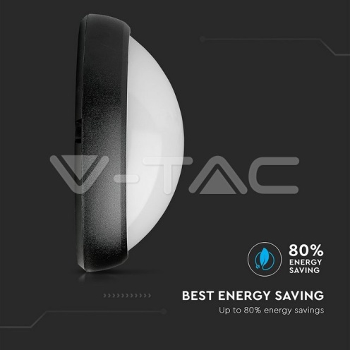 12W LED Овално Тяло Външен Монтаж Черно Тяло IP54 6000K - изглед 2 - rZ commerce 12W LED Овално Тяло Външен Монтаж Черно Тяло IP54 6000K - изглед 2