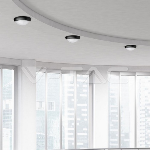 12W LED Овално Тяло Външен Монтаж Черно Тяло IP54 6000K - изглед 4 - rZ commerce 12W LED Овално Тяло Външен Монтаж Черно Тяло IP54 6000K - изглед 4