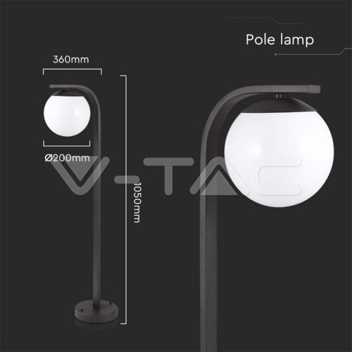 Е27 Наземна Сфера Опал IP44 1050mm - изглед 5 - rZ commerce Е27 Наземна Сфера Опал IP44 1050mm - изглед 5
