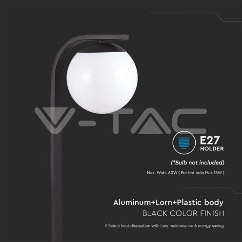 Е27 Наземна Сфера Опал IP44 1050mm - изглед 7 - rZ commerce Е27 Наземна Сфера Опал IP44 1050mm - изглед 7
