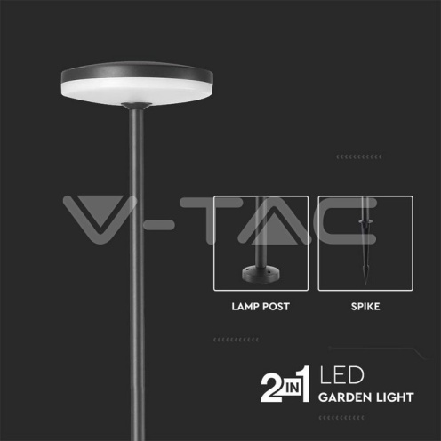 12W LED Градинско Колче D150xH800 3000K Антрацит IP65 - изглед 8