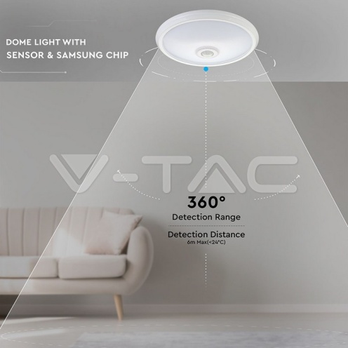 LED Плафониера SAMSUNG ЧИП - 12W Сензор 3000К - изглед 9 - rZ commerce LED Плафониера SAMSUNG ЧИП - 12W Сензор 3000К - изглед 9