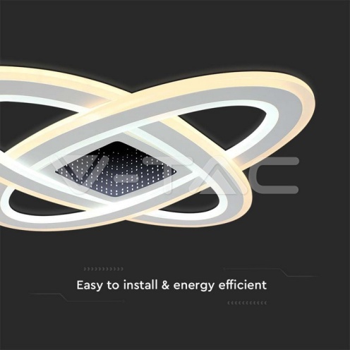 130W LED Осветител За Таван 13600lm CCT: 3000K+6000K Димираща + Дистанционно - изглед 3