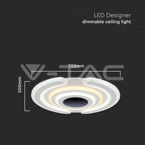 95W LED Осветител За Таван (52*5CM)3000K+6000K Димираща + Дистанционно - изглед 8 - rZ commerce 95W LED Осветител За Таван (52*5CM)3000K+6000K Димираща + Дистанционно - изглед 8