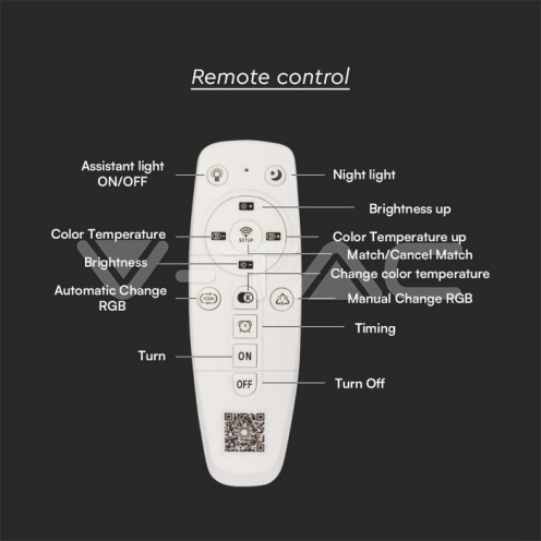 120W LED Осветител За Таван (51*50*7CM) CCT: 3000K+6000K Димираща + Дистанционно - изглед 6