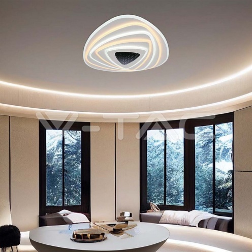120W LED Осветител За Таван (51*50*7CM) CCT: 3000K+6000K Димираща + Дистанционно - изглед 8