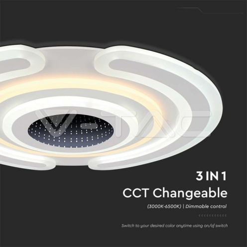 95W LED Осветител За Таван (52*5CM)3000K+6000K Димираща + Дистанционно - изглед 4 - rZ commerce 95W LED Осветител За Таван (52*5CM)3000K+6000K Димираща + Дистанционно - изглед 4