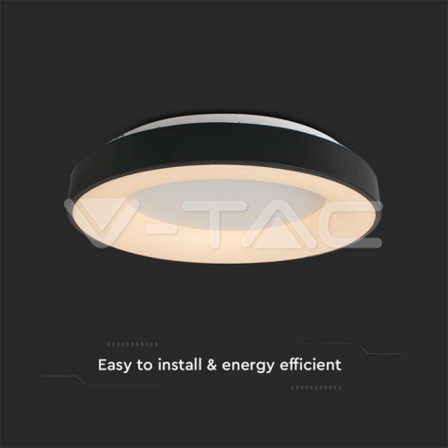 LED Осветител за таван 49W 60*9CM Черно Тяло 3000K 5220LM - изглед 3 - rZ commerce LED Осветител за таван 49W 60*9CM Черно Тяло 3000K 5220LM - изглед 3