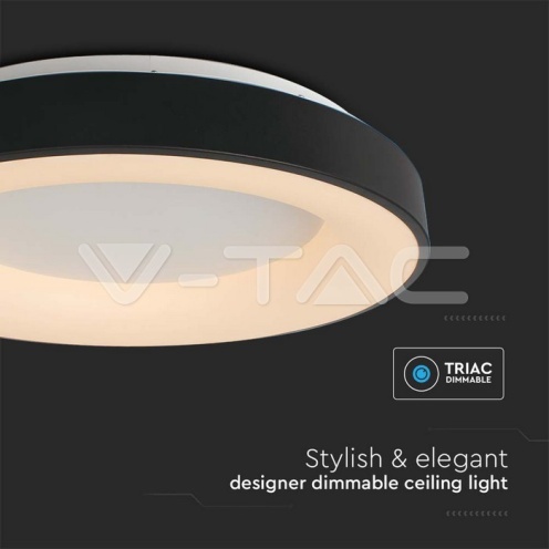 LED Осветител за таван 49W 60*9CM Черно Тяло 3000K 5220LM - изглед 4 - rZ commerce LED Осветител за таван 49W 60*9CM Черно Тяло 3000K 5220LM - изглед 4