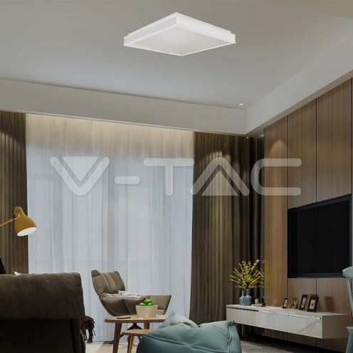 LED Осветител 24W Квадрат за Таван Бяла Рамка 4000K - изглед 6 - rZ commerce LED Осветител 24W Квадрат за Таван Бяла Рамка 4000K - изглед 6