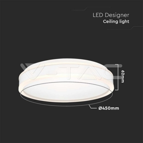 LED Осветител 24W Кръг за Таван Бяла Рамка 4000K - изглед 4 - rZ commerce LED Осветител 24W Кръг за Таван Бяла Рамка 4000K - изглед 4