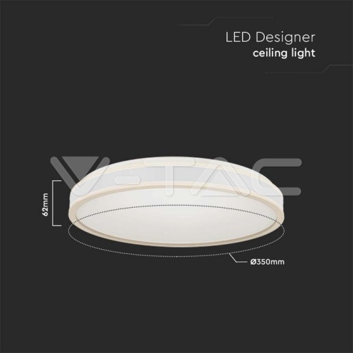 LED Осветител 18W Кръг За Таван Бяла Рамка 4000K Димиращ - изглед 4
