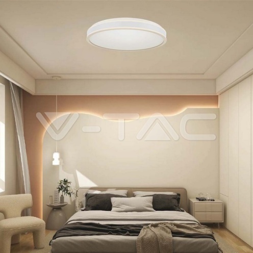 LED Осветител 18W Кръг За Таван Бяла Рамка 4000K Димиращ - изглед 6