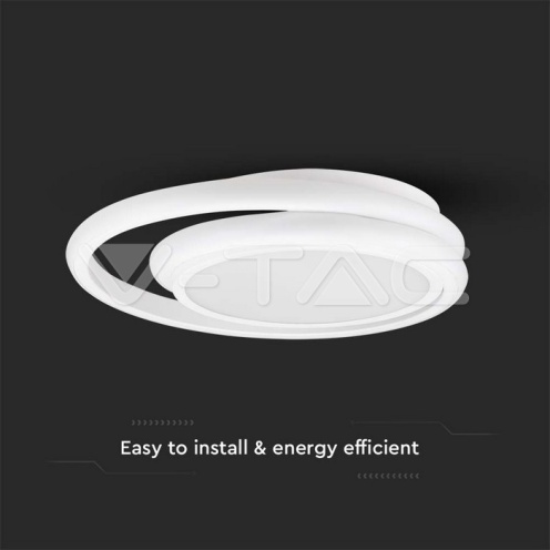LED Осветител 38W Плафон 4000K Бял Двоен Кръг - изглед 3 - rZ commerce LED Осветител 38W Плафон 4000K Бял Двоен Кръг - изглед 3