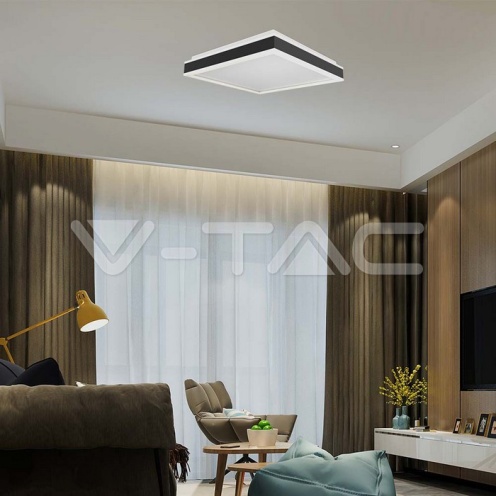 LED Осветител 38W Плафон 4000K Квадрат Черна Рамка - изглед 7 - rZ commerce LED Осветител 38W Плафон 4000K Квадрат Черна Рамка - изглед 7