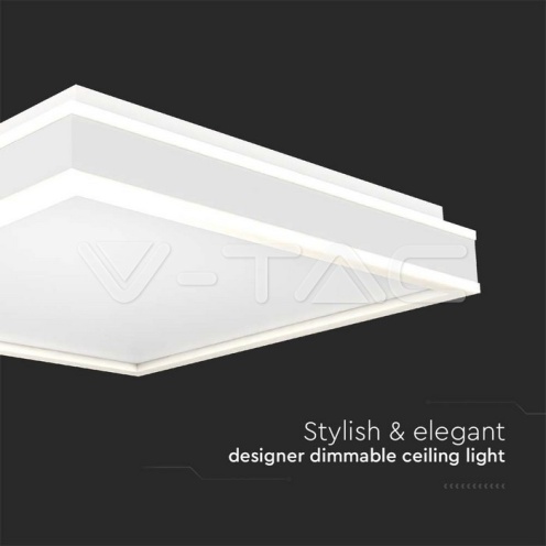 LED Осветител 38W Плафон 4000K Квадрат Бяла Рамка - изглед 3 - rZ commerce LED Осветител 38W Плафон 4000K Квадрат Бяла Рамка - изглед 3
