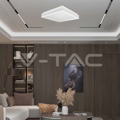 LED Осветител 38W Плафон 4000K Квадрат Бяла Рамка - изглед 6 - rZ commerce LED Осветител 38W Плафон 4000K Квадрат Бяла Рамка - изглед 6