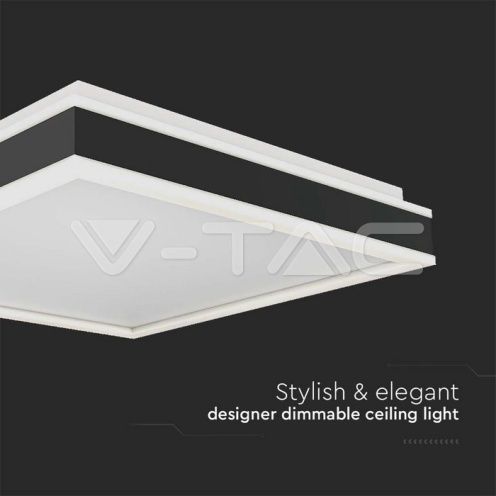 LED Осветител 38W Плафон 4000K Квадрат Черна Рамка - изглед 3 - rZ commerce LED Осветител 38W Плафон 4000K Квадрат Черна Рамка - изглед 3