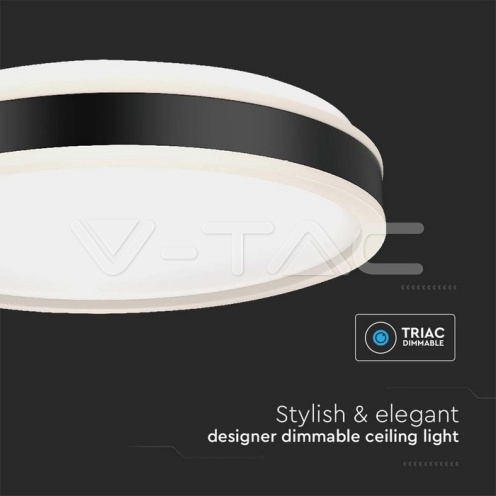 LED Осветител 42W Плафон 4000K Кръг Черен - изглед 3