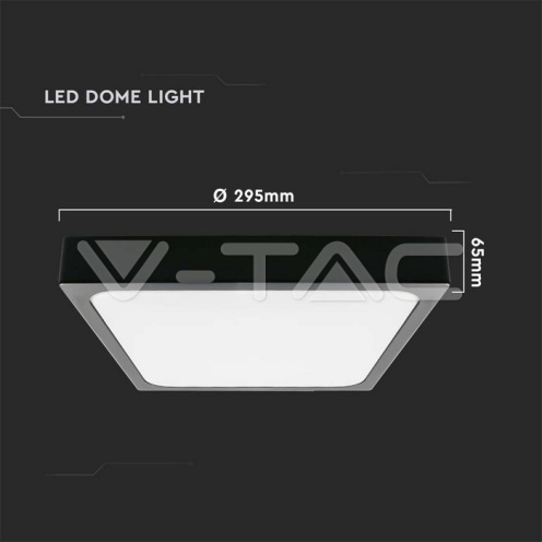 24W LED Плафон Квадрат Микровълнов Сензор Черна Рамка 4000К IP44 - изглед 9 - rZ commerce 24W LED Плафон Квадрат Микровълнов Сензор Черна Рамка 4000К IP44 - изглед 9